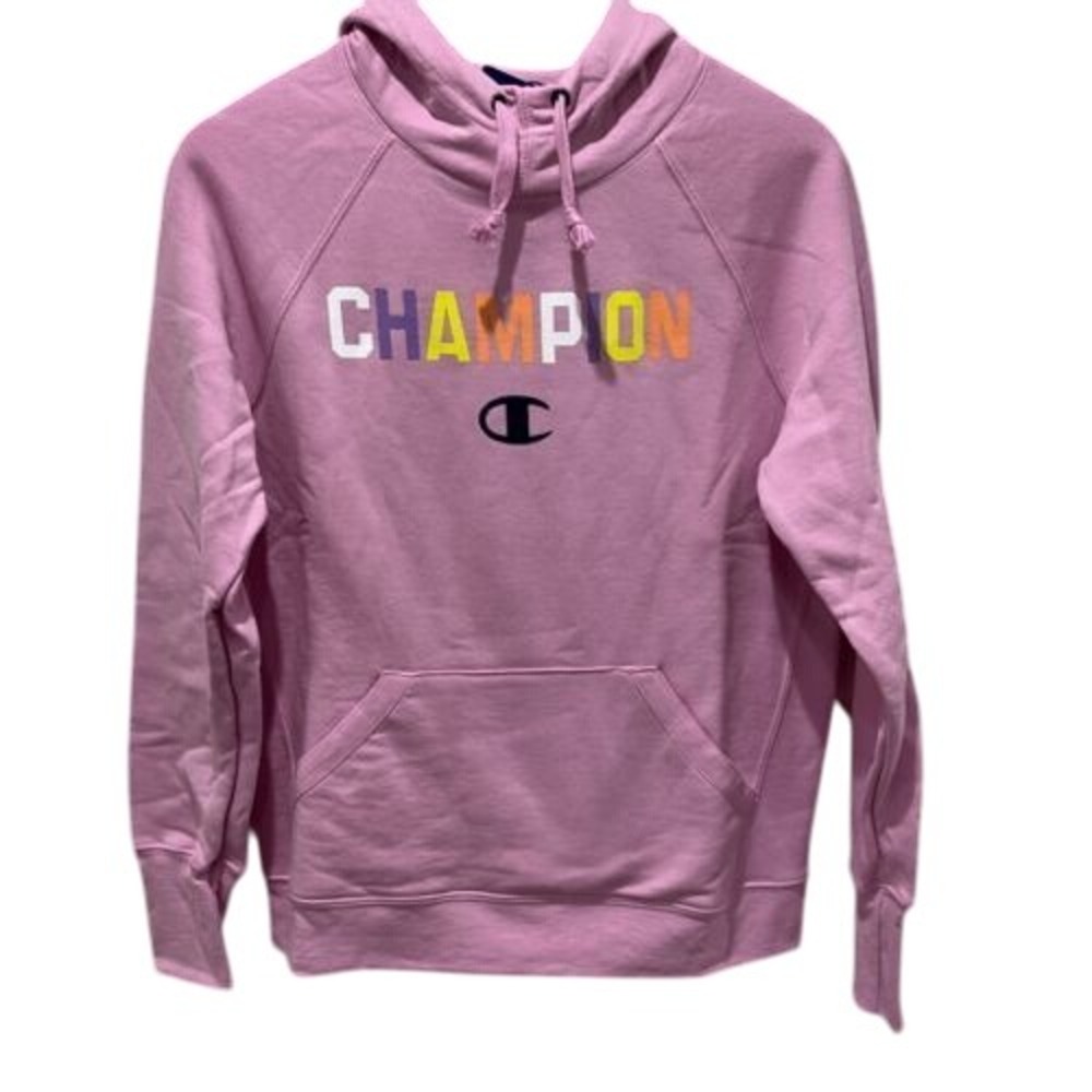 New CHAMPION Women's Pink Hoodie Sweatshirt Small Casual Athleisure Sporty